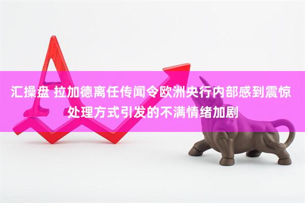 汇操盘 拉加德离任传闻令欧洲央行内部感到震惊 处理方式引发的不满情绪加剧