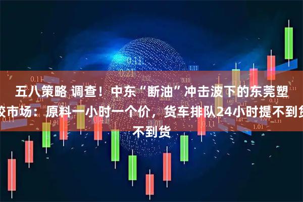 五八策略 调查！中东“断油”冲击波下的东莞塑胶市场：原料一小时一个价，货车排队24小时提不到货