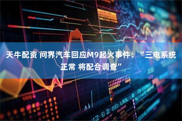 天牛配资 问界汽车回应M9起火事件：“三电系统正常 将配合调查”