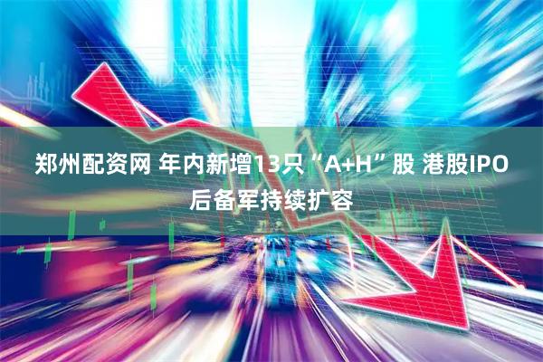 郑州配资网 年内新增13只“A+H”股 港股IPO后备军持续扩容