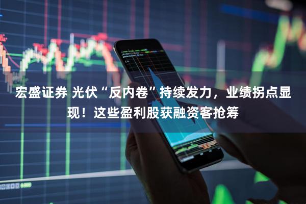 宏盛证券 光伏“反内卷”持续发力，业绩拐点显现！这些盈利股获融资客抢筹