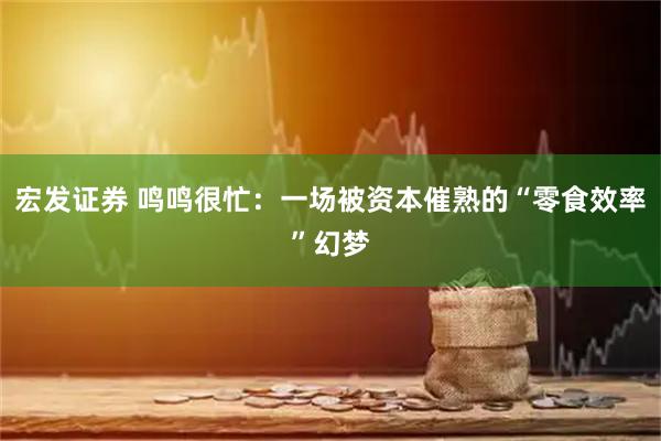 宏发证券 鸣鸣很忙：一场被资本催熟的“零食效率”幻梦