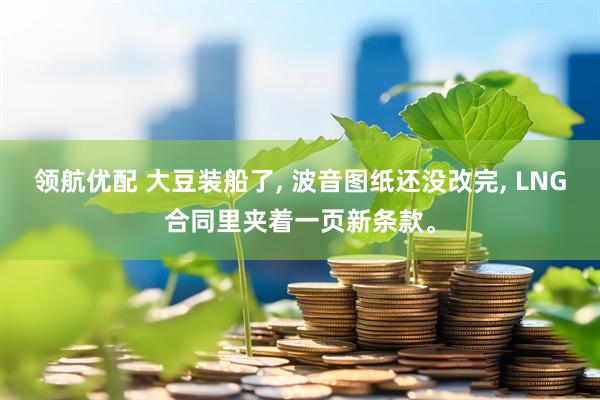领航优配 大豆装船了, 波音图纸还没改完, LNG合同里夹着一页新条款。